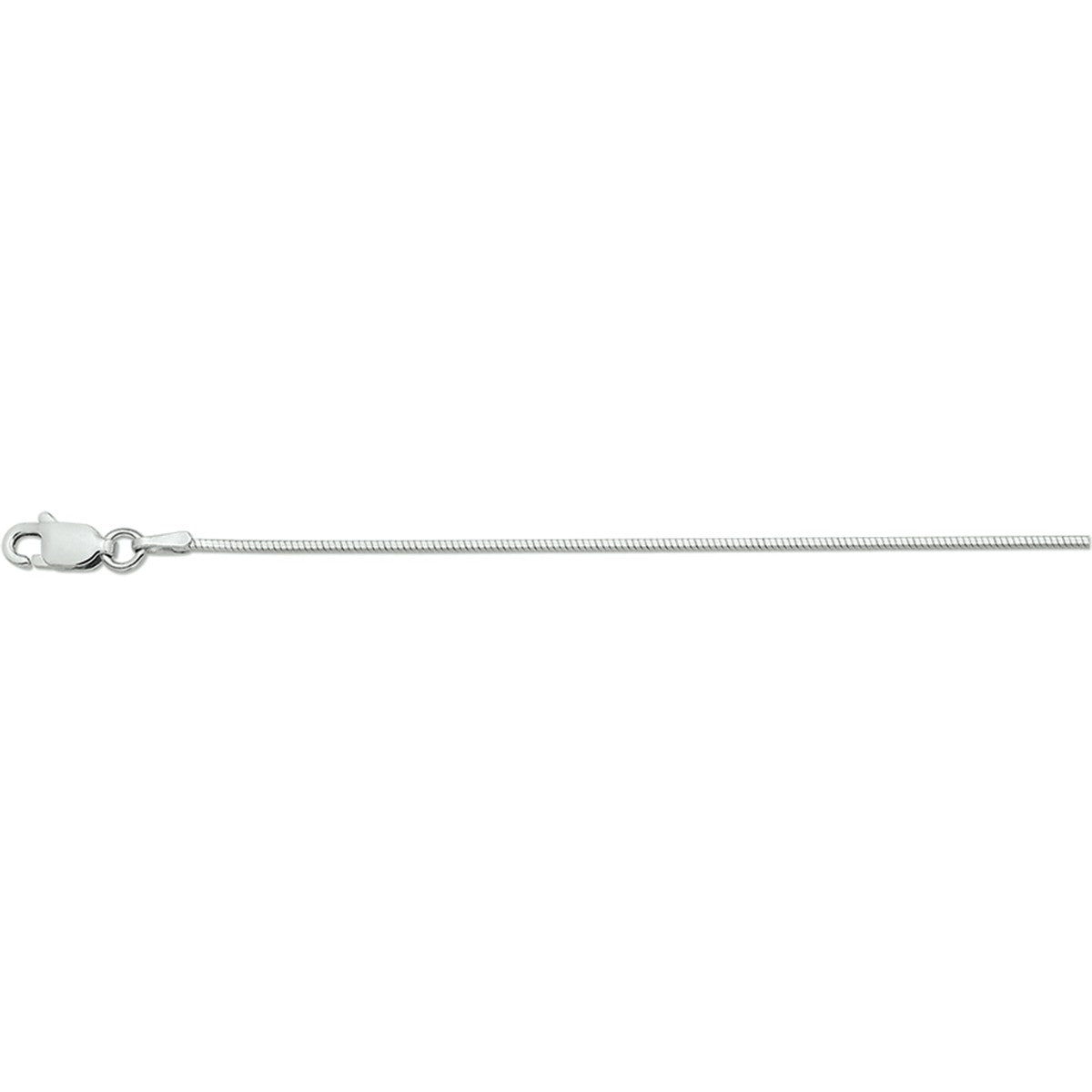 Fantasy Collection Slang 8 zijdes geslepen 1,0 mm zilver halsketting