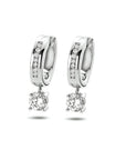 Zilver Gerhodineerd Klapoorringen Zirkonia 1304328 - PansiteNederland.nl