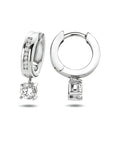 Zilver Gerhodineerd Klapoorringen Zirkonia 1304328 - PansiteNederland.nl