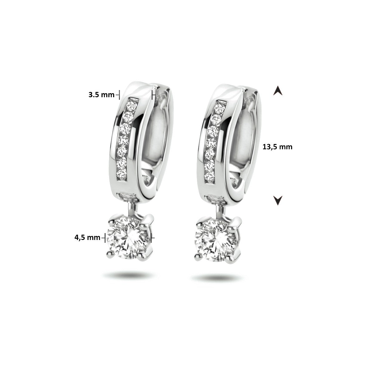 Fantasy Collection Oorbellen zirkonia zilver