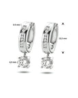 Zilver Gerhodineerd Klapoorringen Zirkonia 1304328 - PansiteNederland.nl