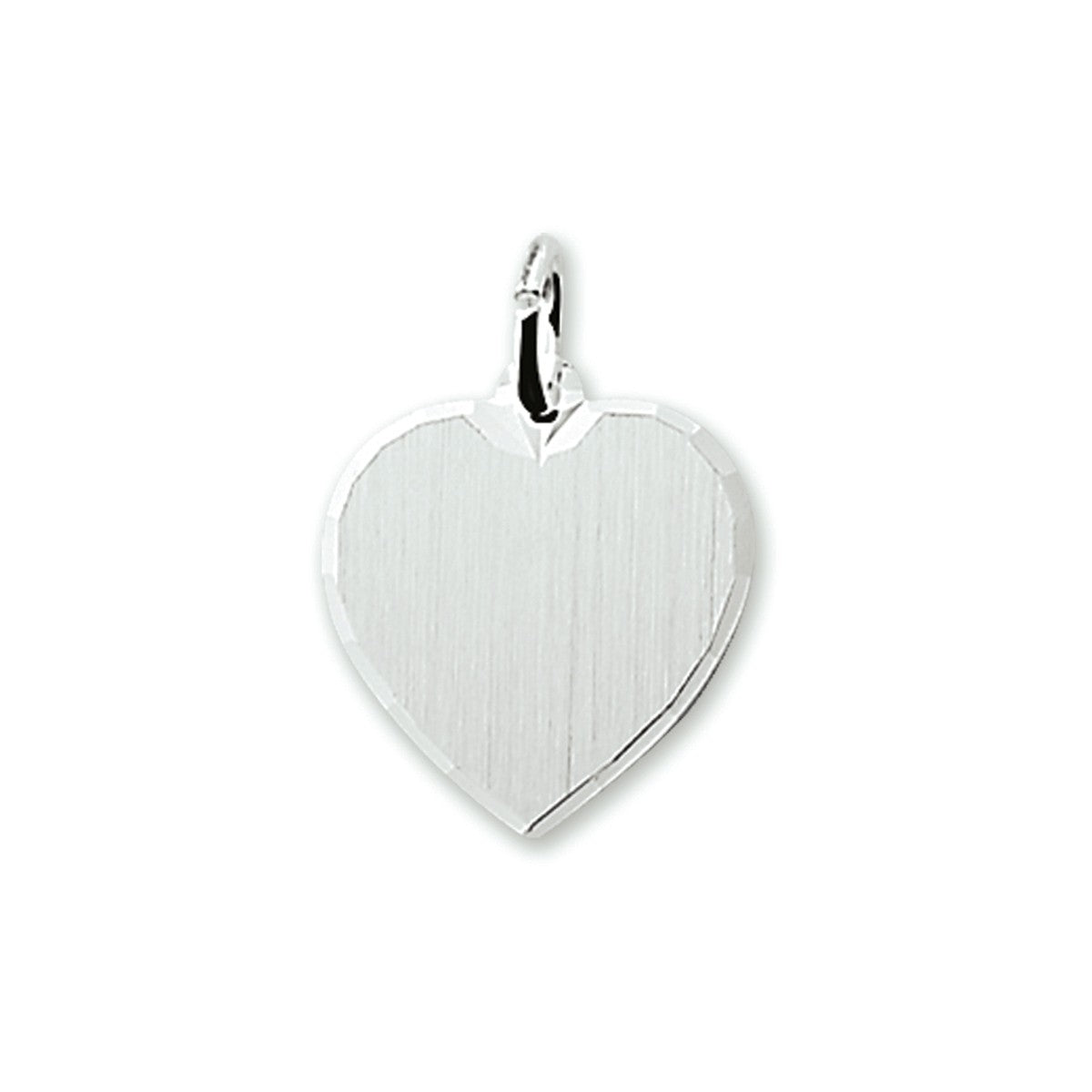 Fantasy Collection Graveerhartje gediamanteerd zilver hanger