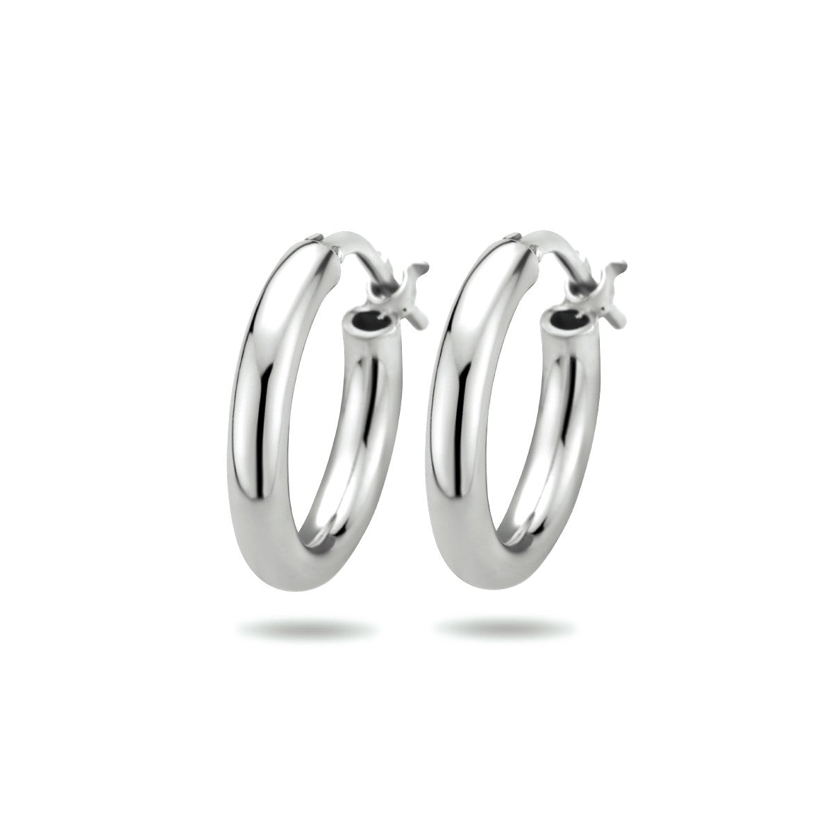 Fantasy Collection Oorbellen 2,5 mm ronde buis zilver