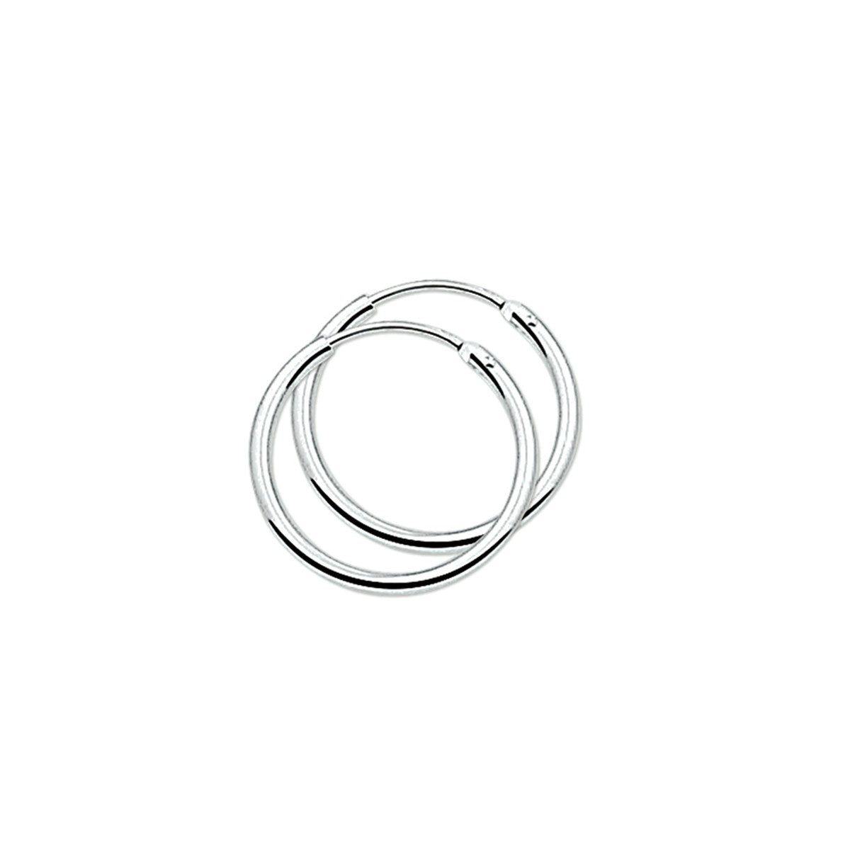 Fantasy Collection Oorbellen 1,5 mm ronde buis zilver