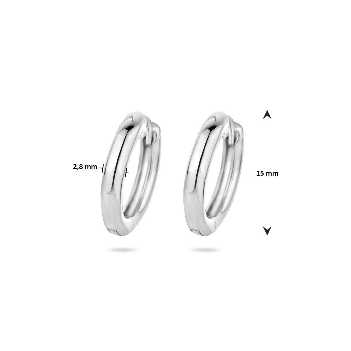 Fantasy Collection Oorbellen 2,8 mm voor hangende oorbellen zilver
