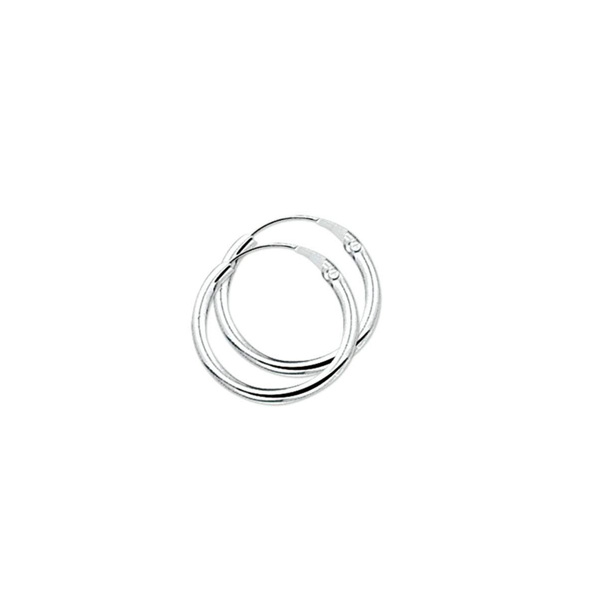Fantasy Collection Oorbellen 2,0 mm ronde buis zilver