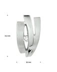 zilver gerhodineerd hanger zirkonia poli/mat 1304940 - PansiteNederland.nl