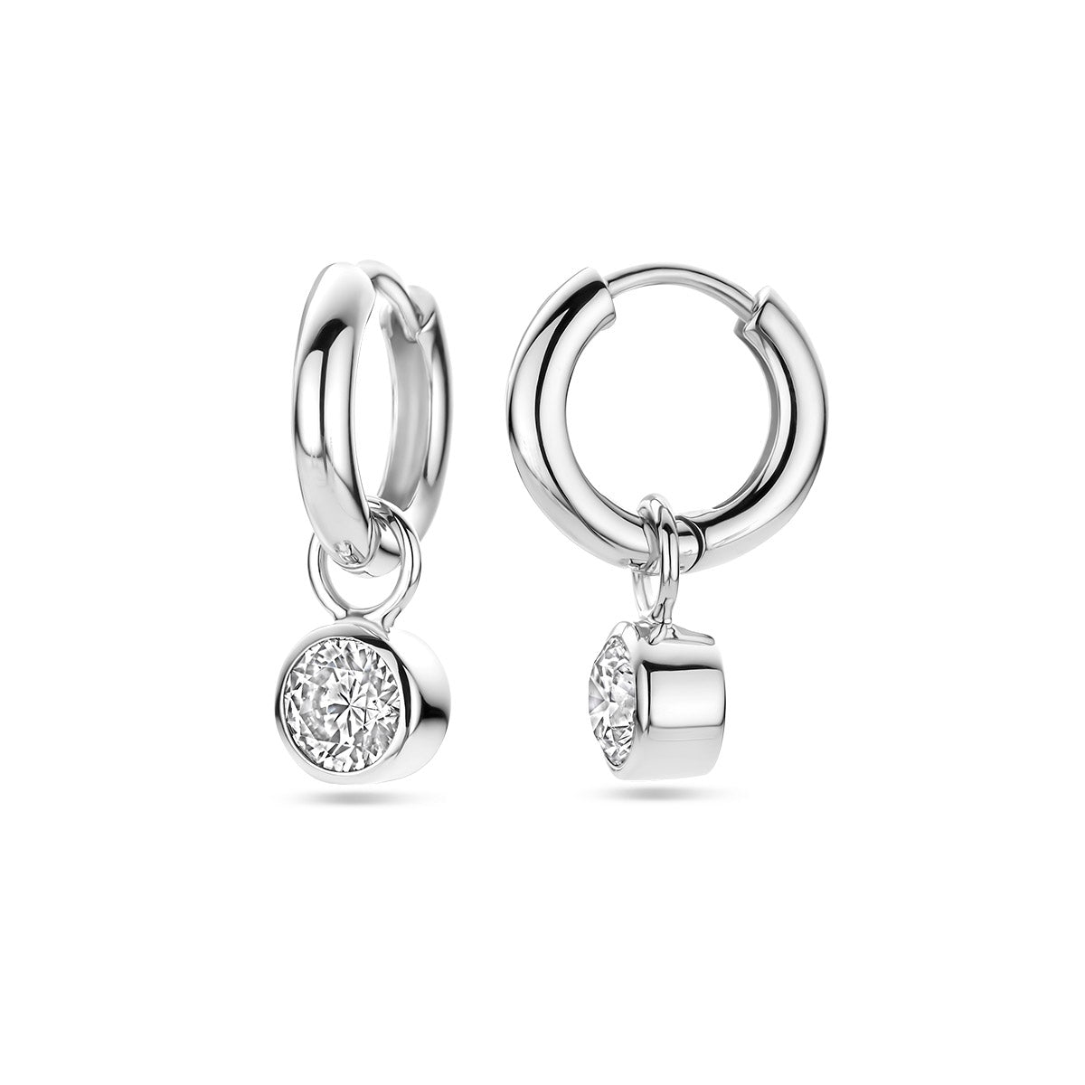 Oorbellen zirkonia zilver