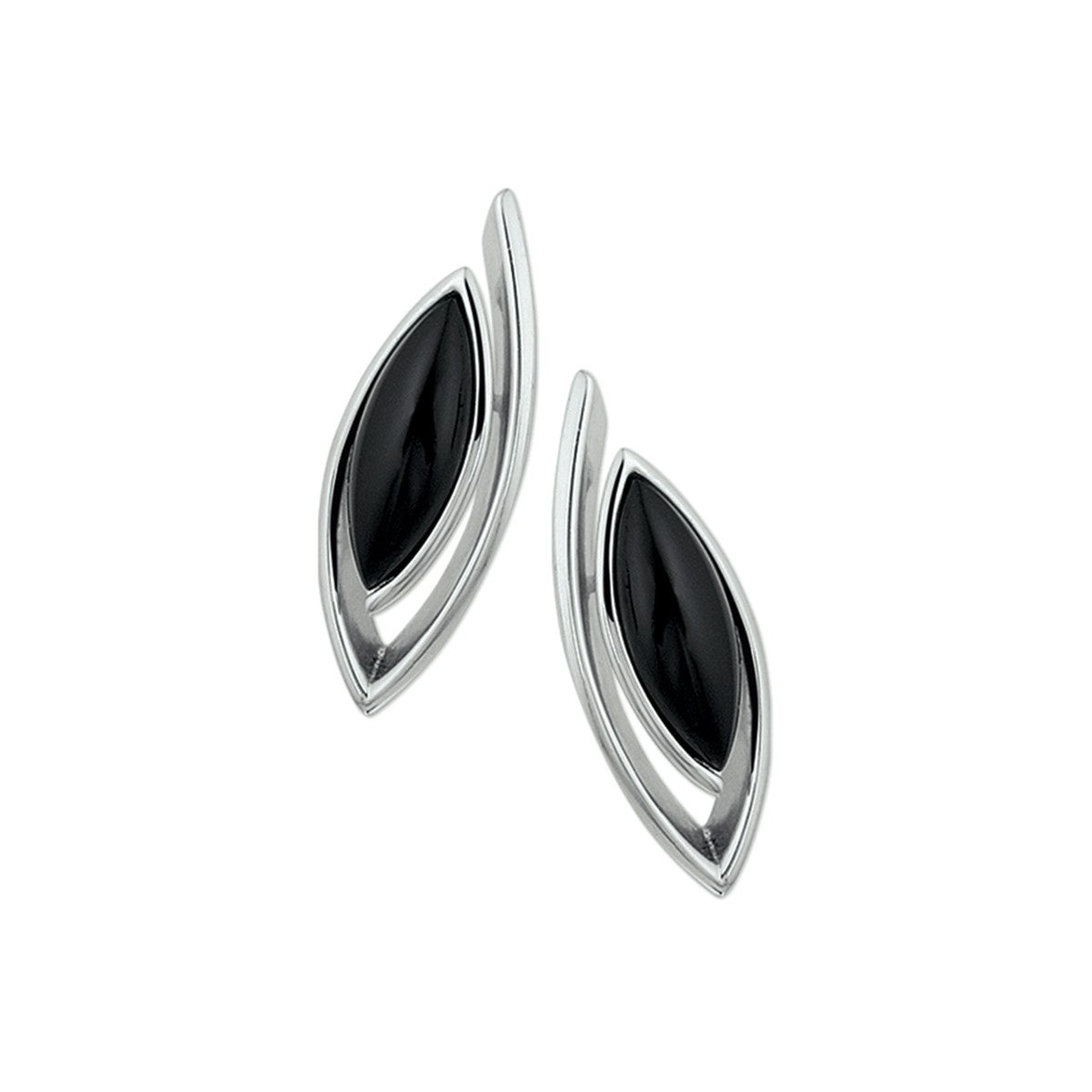 Fantasy Collection Oorbellen onyx zilver