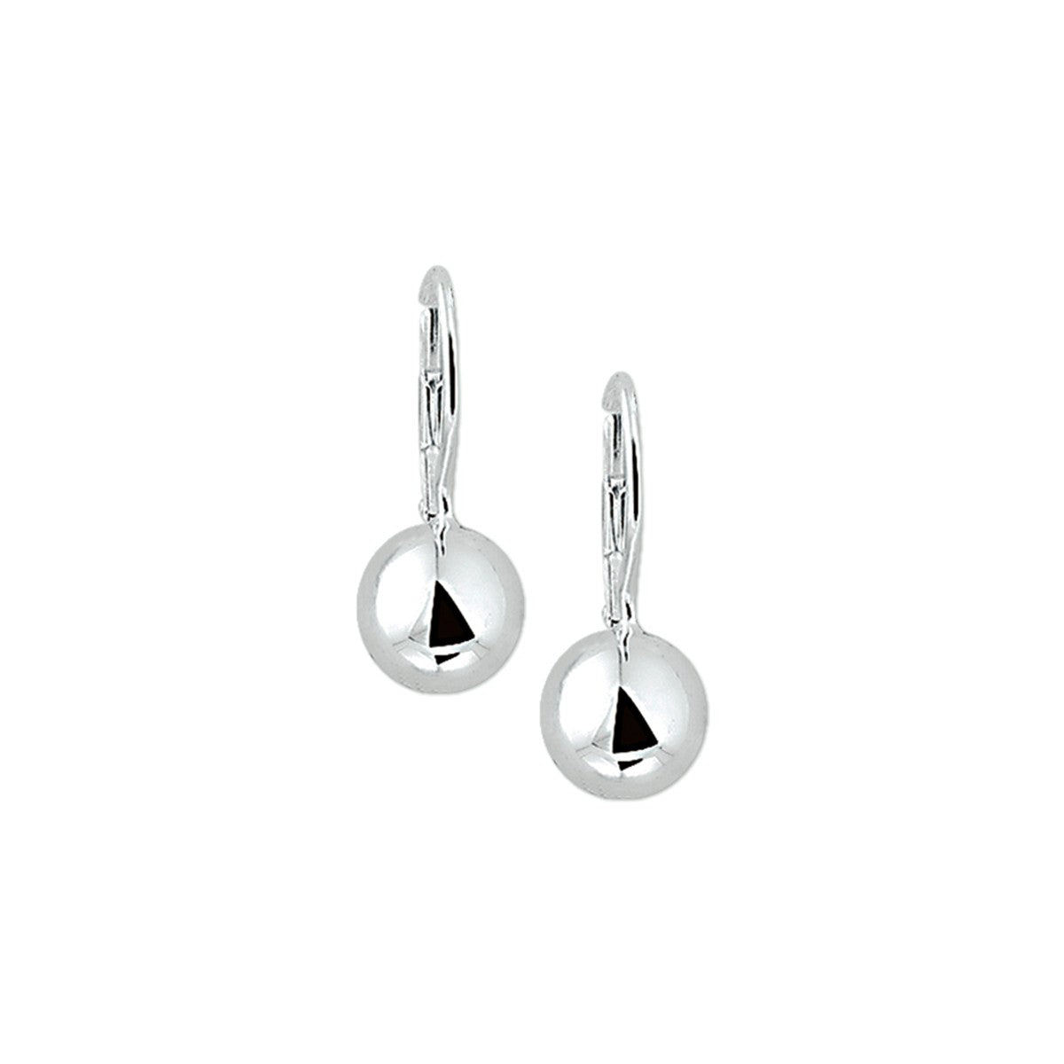 Fantasy Collection Hangende oorbellen bol brisure haak zilver
