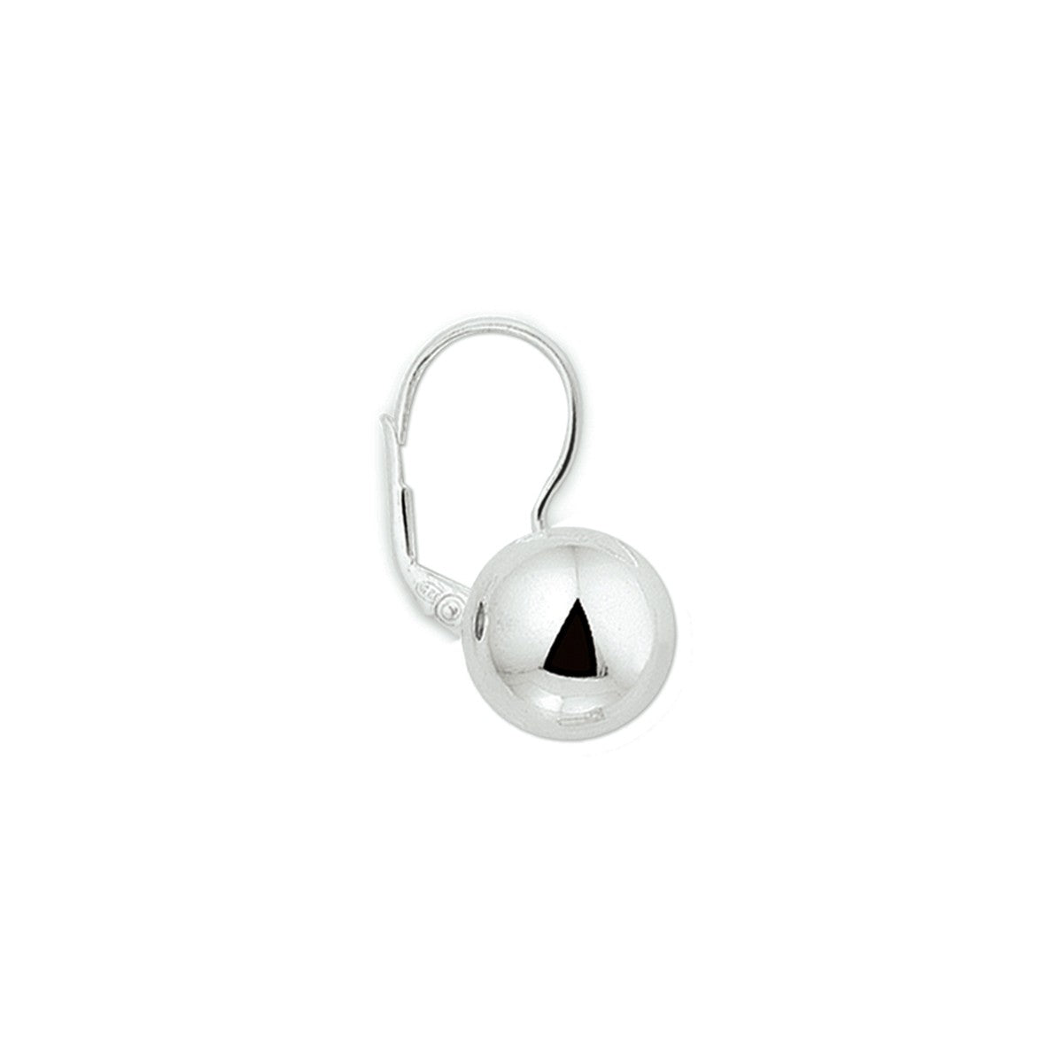 Fantasy Collection Hangende oorbellen bol brisure haak zilver