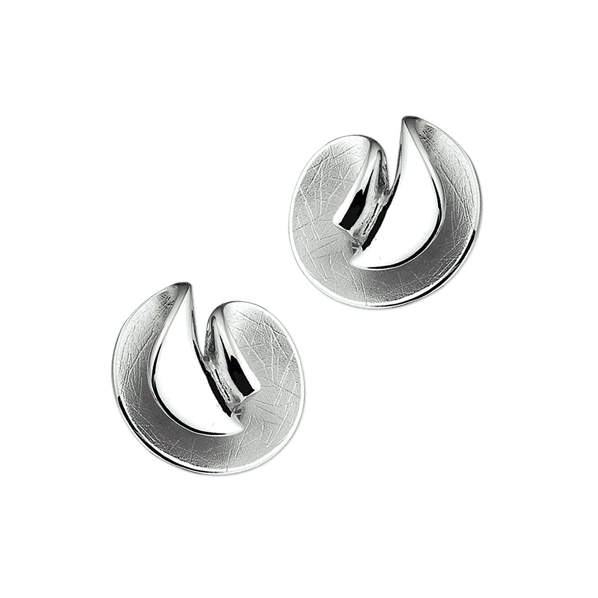 Fantasy Collection Oorbellen gescratcht zilver