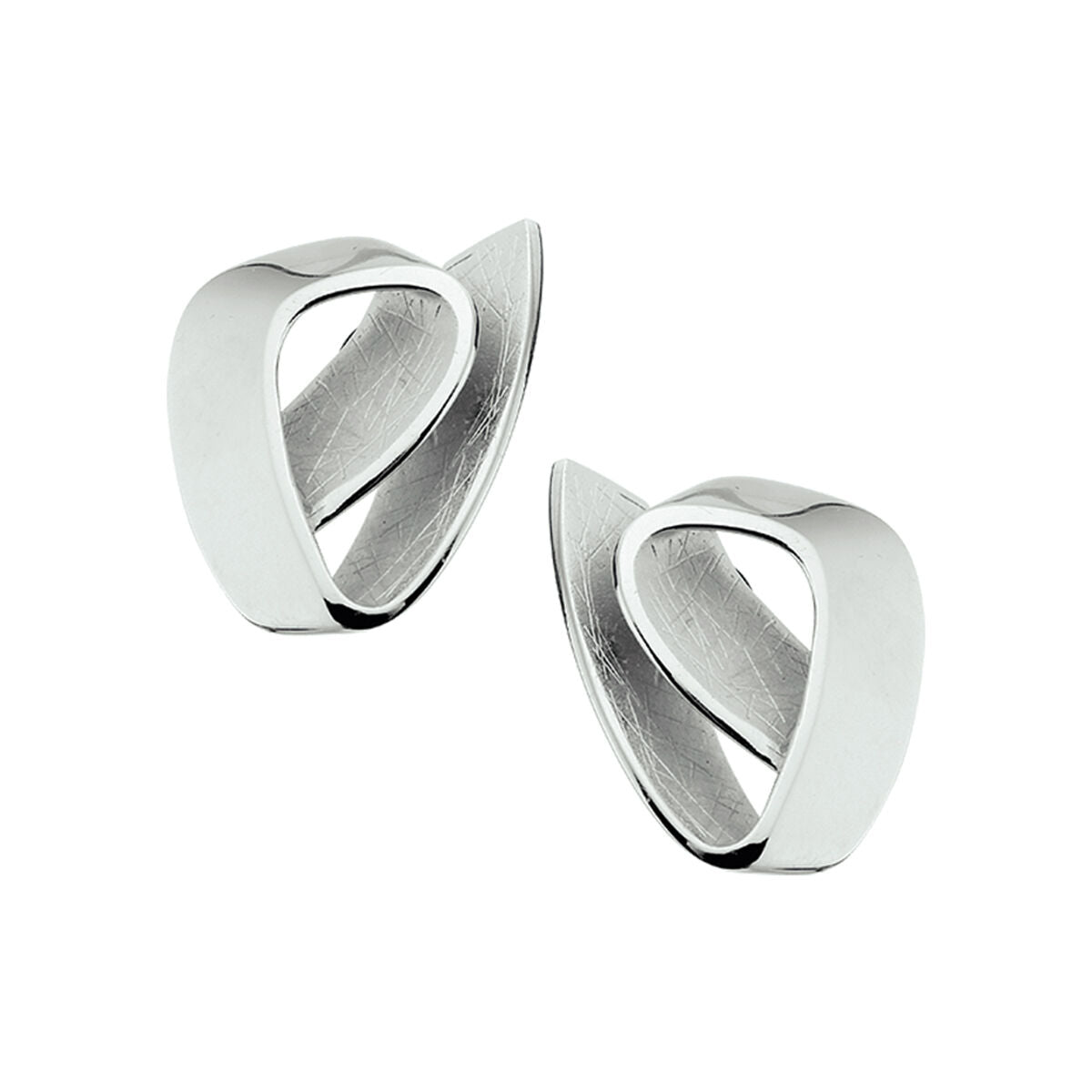 Fantasy Collection Oorbellen gescratcht zilver