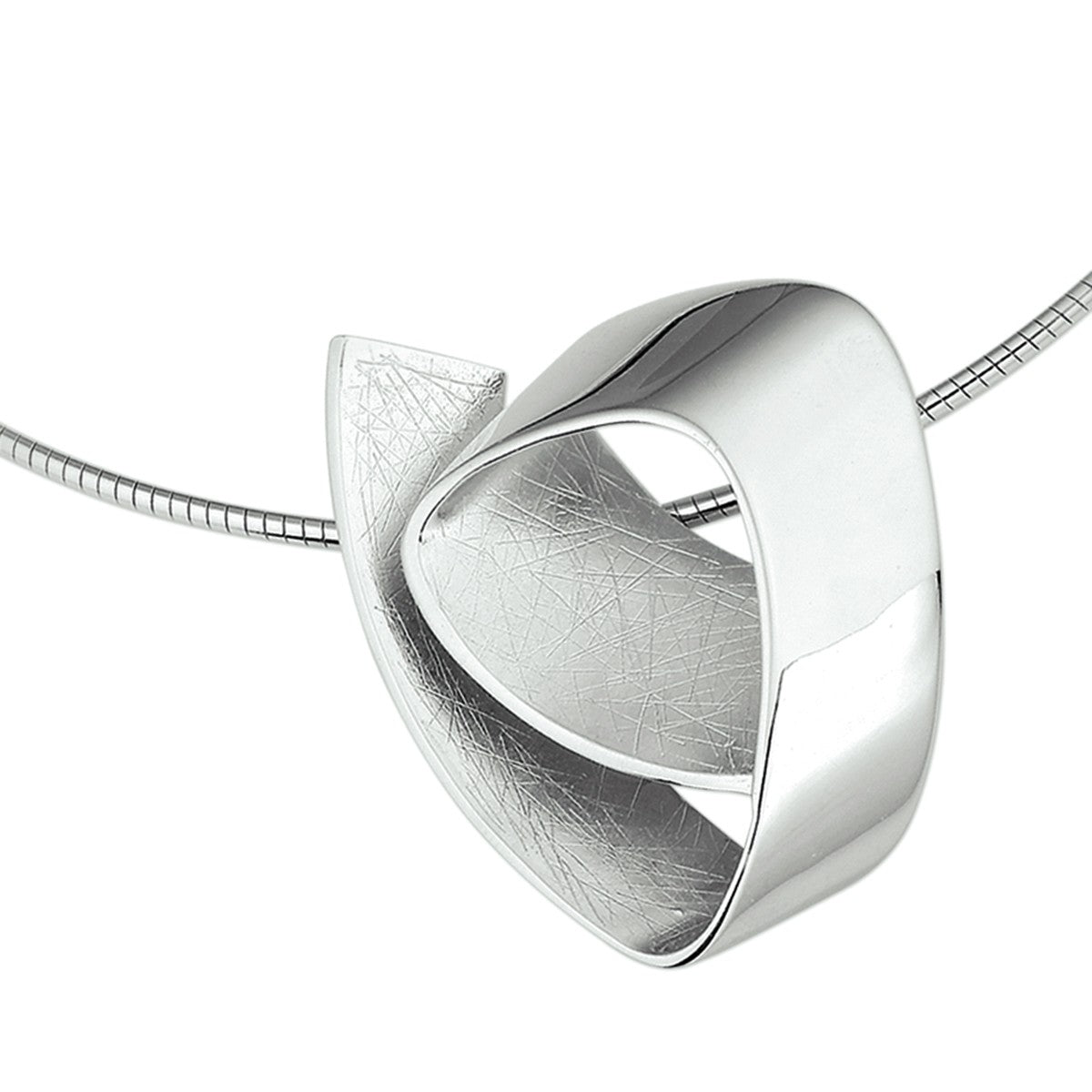 Fantasy Collection Collier gescratcht 42 + 3 cm zilver