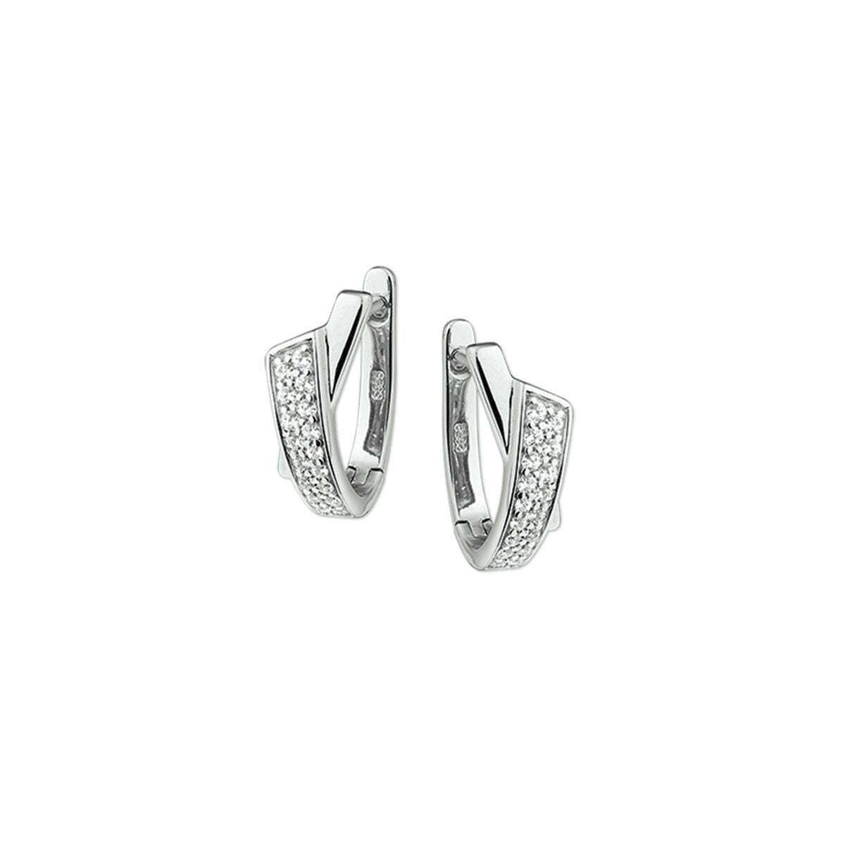 Fantasy Collection Oorbellen zirkonia zilver