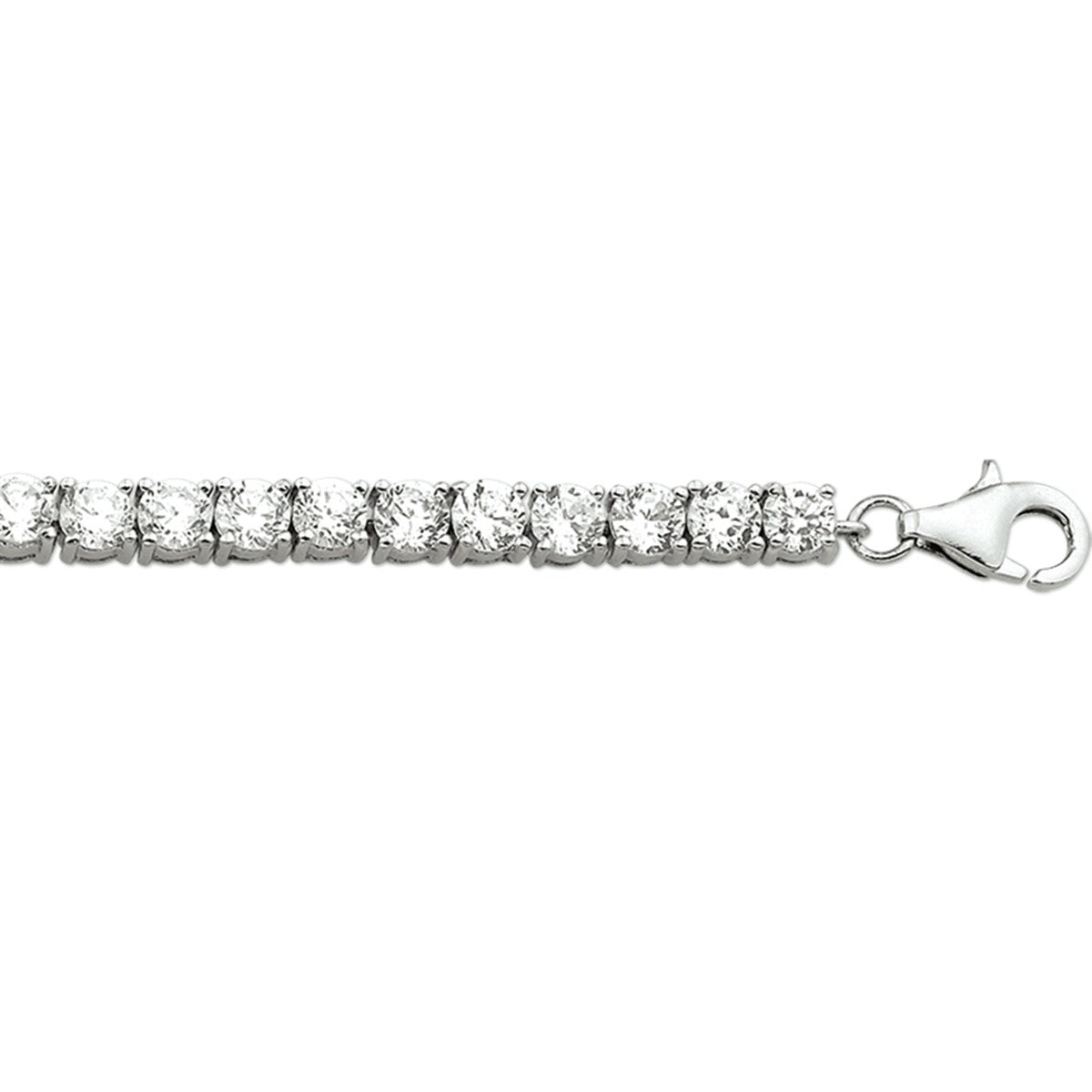 Fantasy Collection Tennisarmband zirkonia 3,8 mm zilver