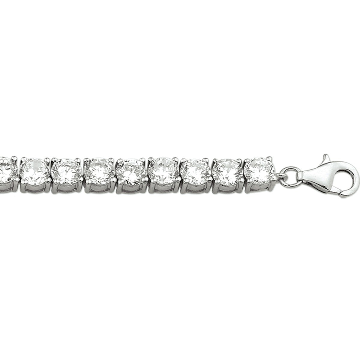 Fantasy Collection Tennisarmband zirkonia 5,2 mm 18,5 cm zilver