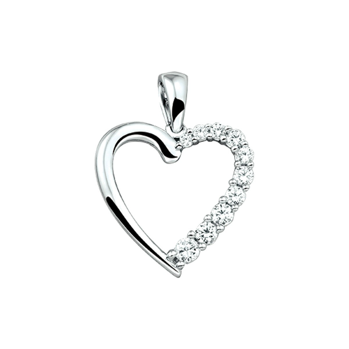 Fantasy Collection Hanger hart zirkonia zilver