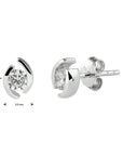 Zilver Gerhodineerd Oorknoppen Zirkonia 1311107 - PansiteNederland.nl