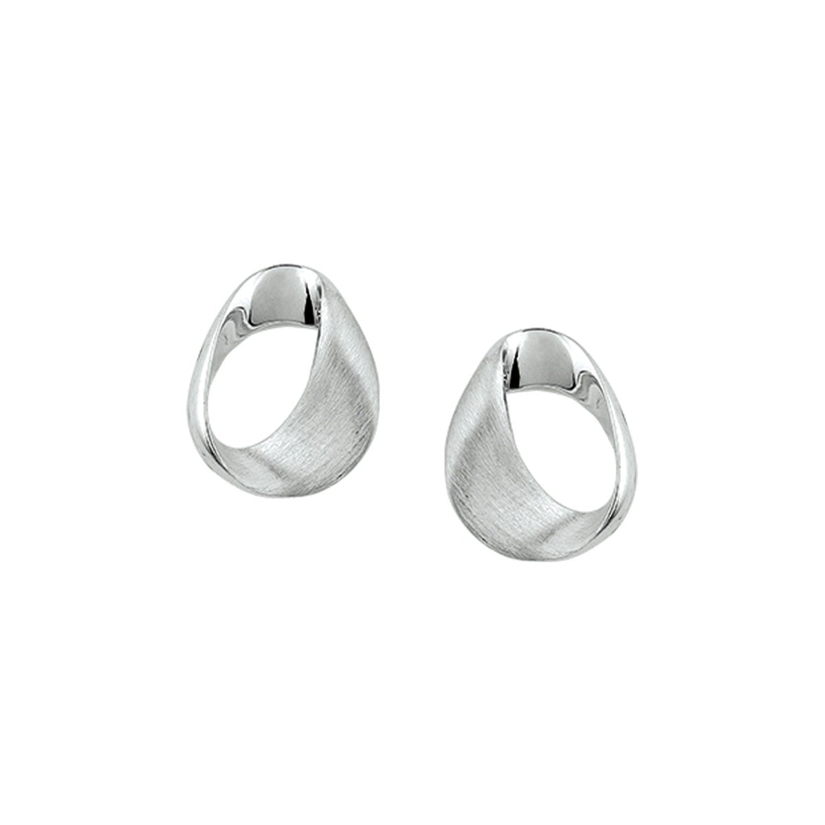 Fantasy Collection Oorbellen poli/mat zilver