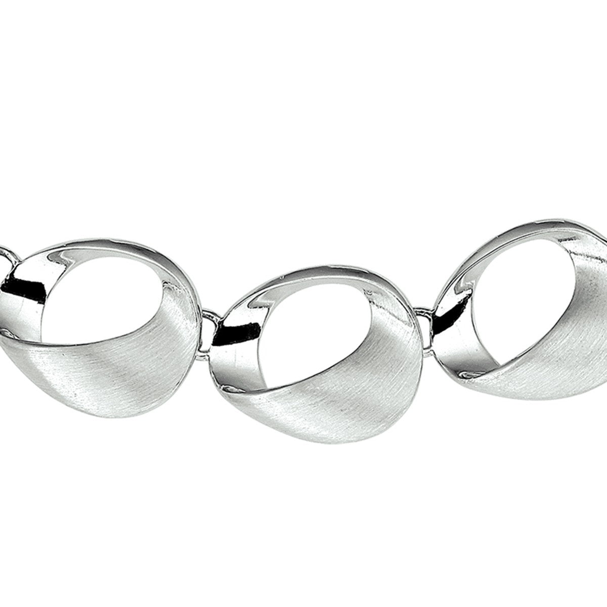 Fantasy Collection Collier poli/mat 18 mm 42 + 3 cm zilver