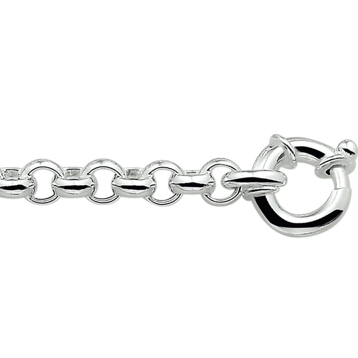 Zilver Gerhodineerd Armband Jasseron 7 mm Met Groot Springslot 1312157 - PansiteNederland.nl