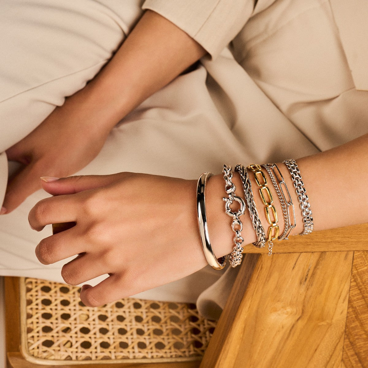 Zilver Gerhodineerd Armband Jasseron 7 mm Met Groot Springslot 1312157 - PansiteNederland.nl