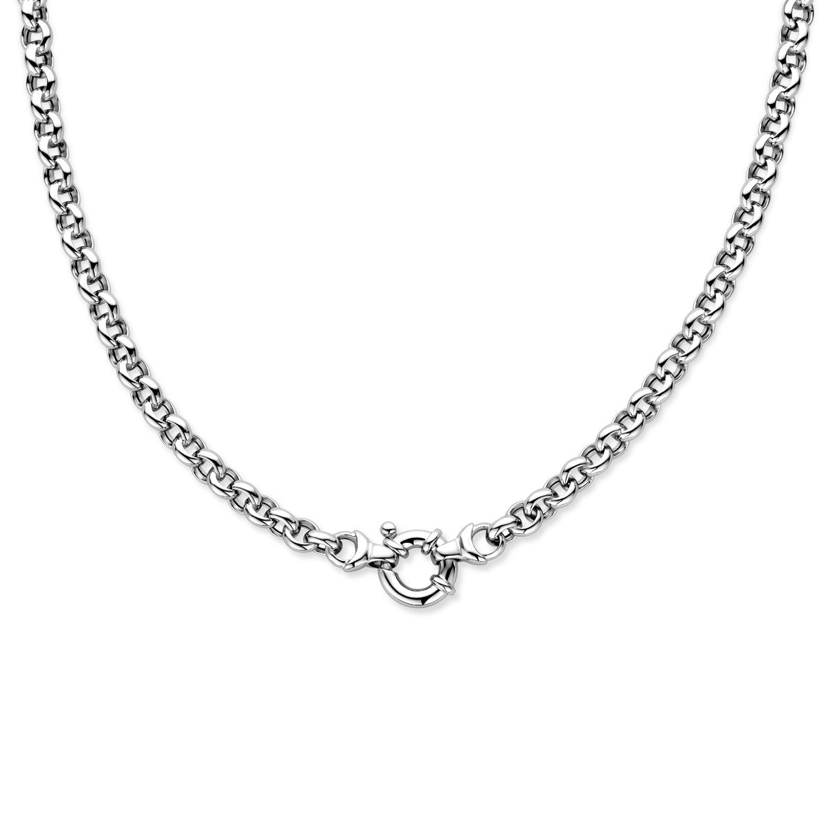 Fantasy Collection Collier jasseron 7,0 mm met groot veerslot zilver