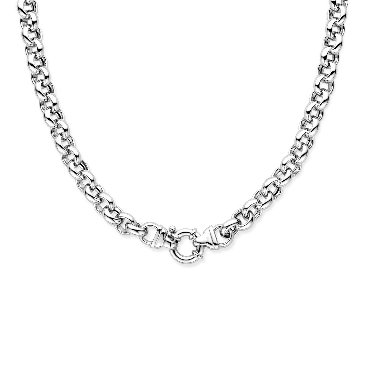 Fantasy Collection Collier jasseron 11,5 mm met groot veerslot zilver