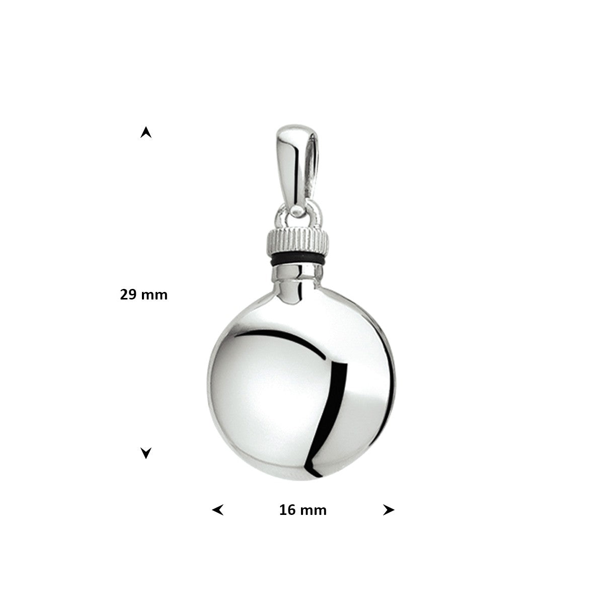 Urnhanger 16 mm zilver