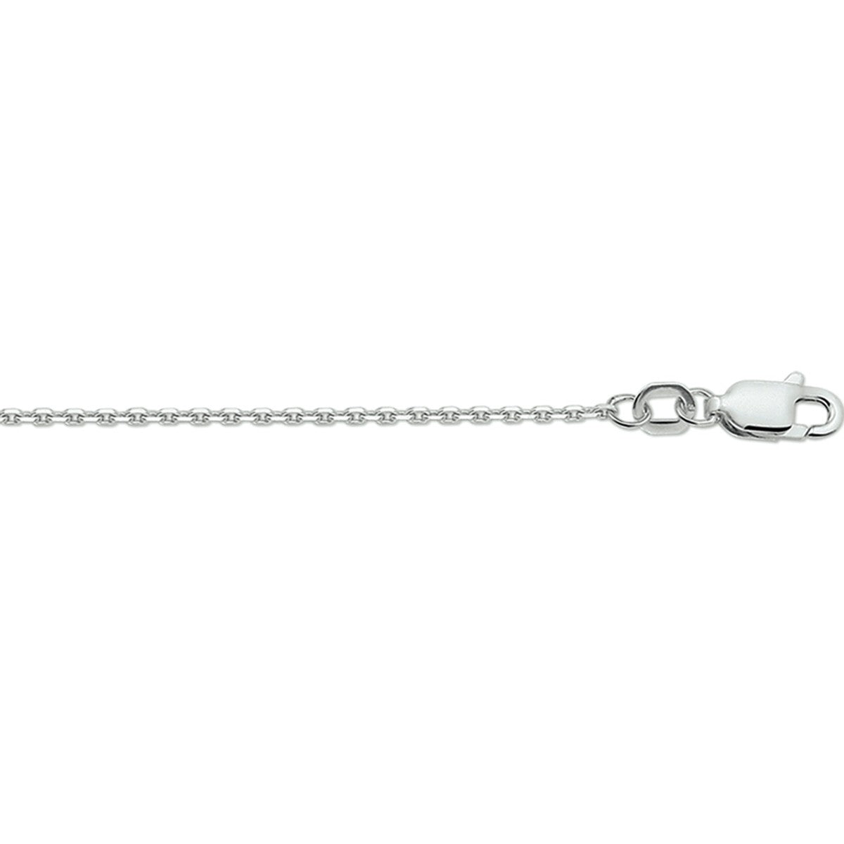 Fantasy Collection Collier anker gediamanteerd 1,3 mm zilver