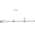 Zilver gerhodineerd enkelbandje bolletjes 24 + 2 cm 1314201 - PansiteNederland.nl