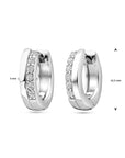 Zilver Gerhodineerd Klapoorringen Zirkonia 1314543 - PansiteNederland.nl