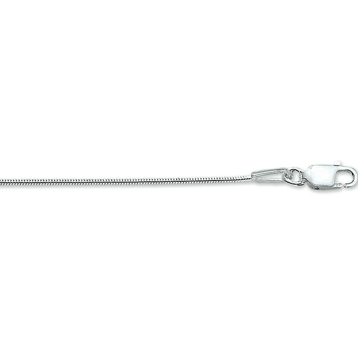 Fantasy Collection Slang rond 0,9 mm zilver halsketting