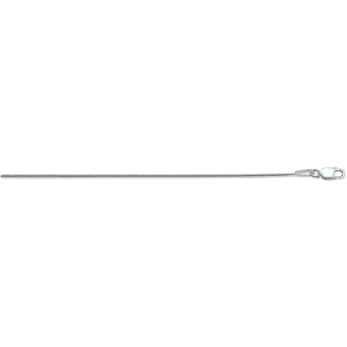 Fantasy Collection Slang rond 0,9 mm zilver halsketting