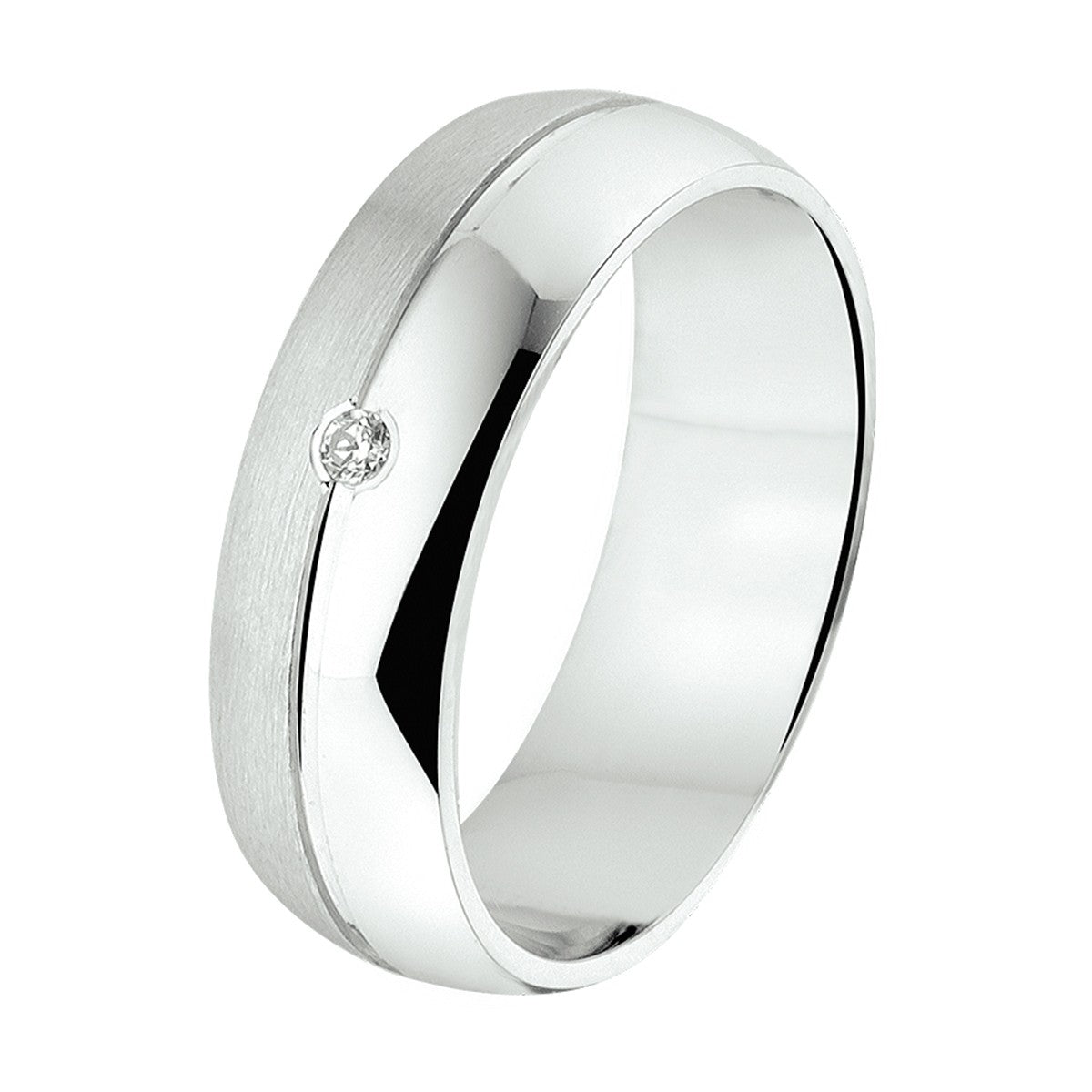 Fantasy Collection Ring a205 - 6 mm - met cz zilver