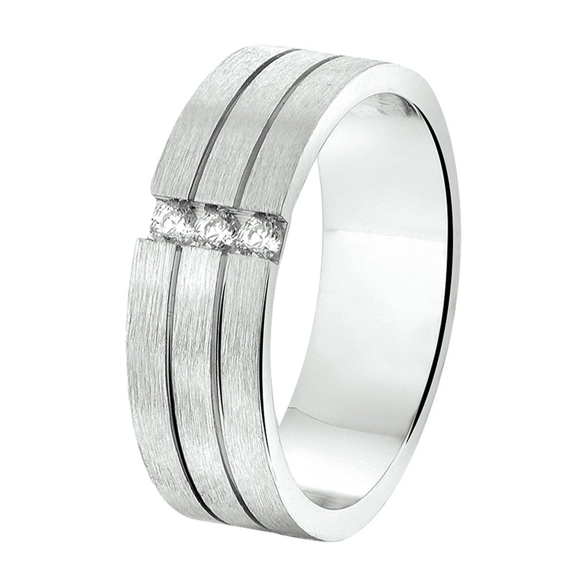 Fantasy Collection Ring a207 - 6 mm - met cz zilver