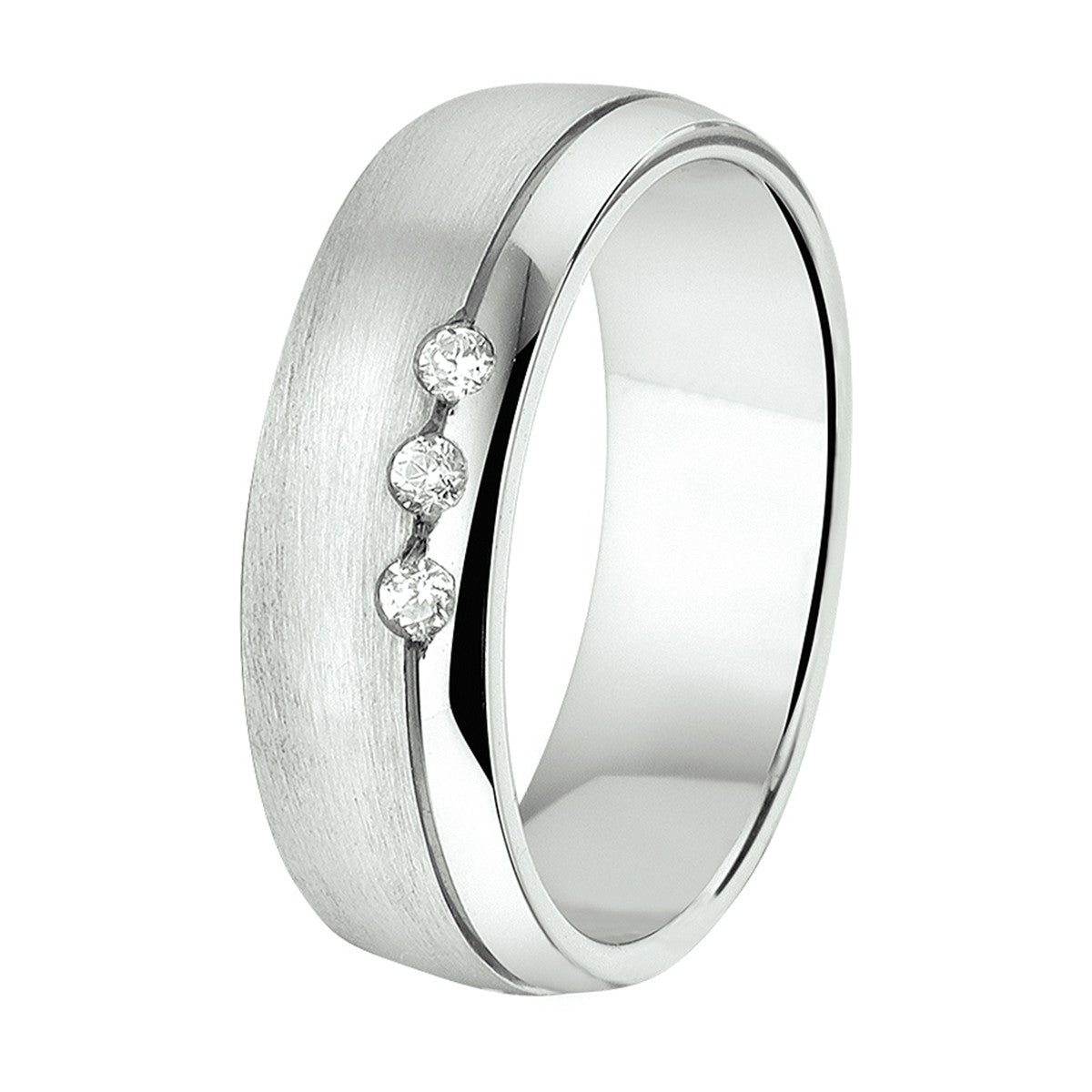 Fantasy Collection Ring a206 - 6 mm - met cz zilver