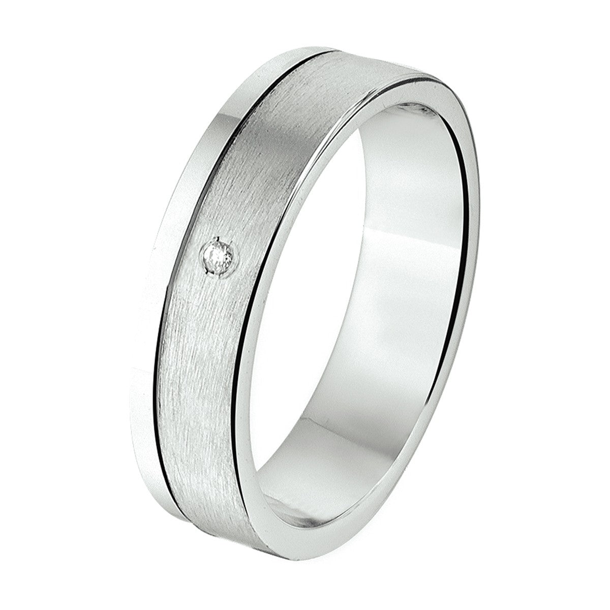 Fantasy Collection Ring a306 - 5 mm - 0.01ct h si zilver