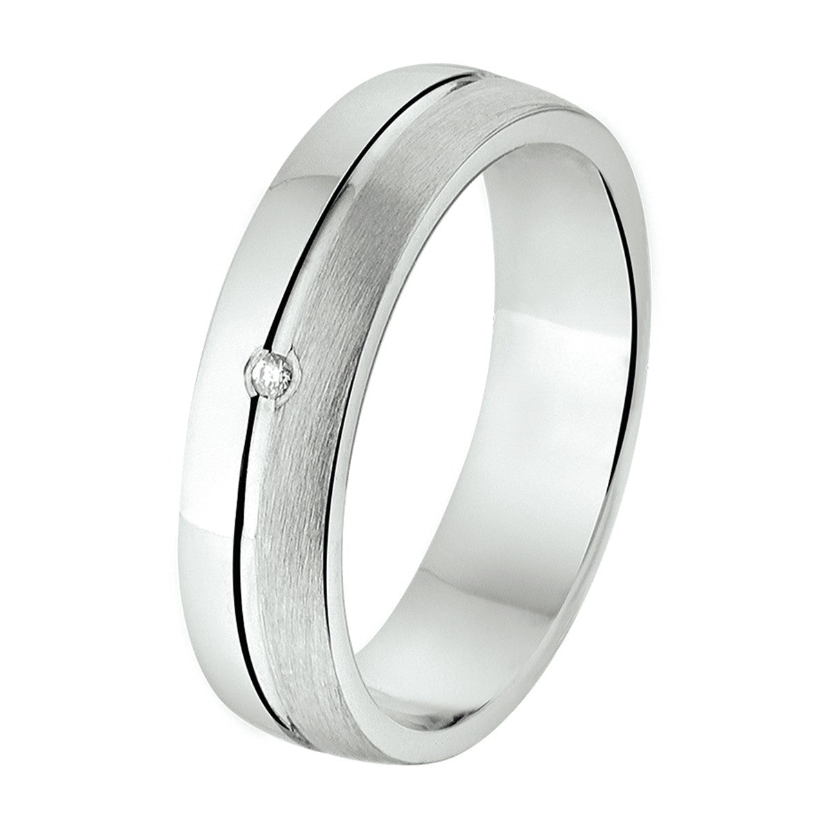 Fantasy Collection Ring a302 - 5 mm - 0.01ct h si zilver