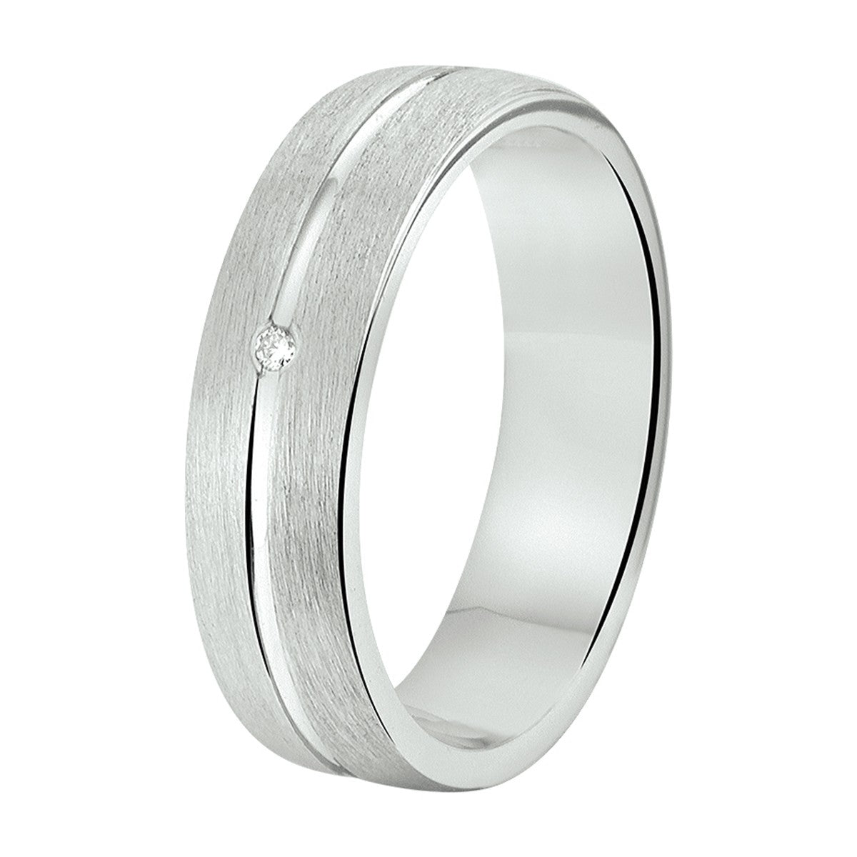 Fantasy Collection Ring a303 - 5 mm - 0.01ct h si zilver