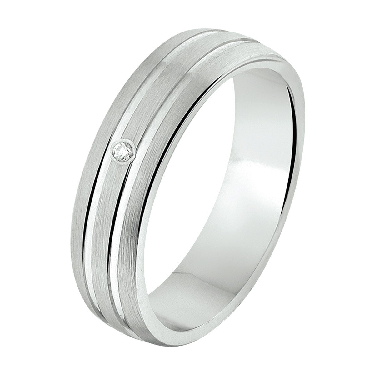 Fantasy Collection Ring a304 - 5 mm - 0.01ct h si zilver