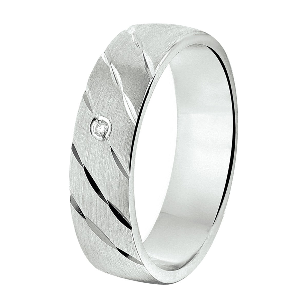 Fantasy Collection Ring a307 - 5 mm - 0.02ct h si zilver