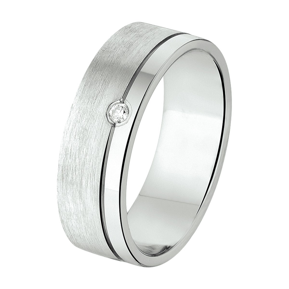 Fantasy Collection Ring a308 - 6 mm - 0.02ct h si zilver