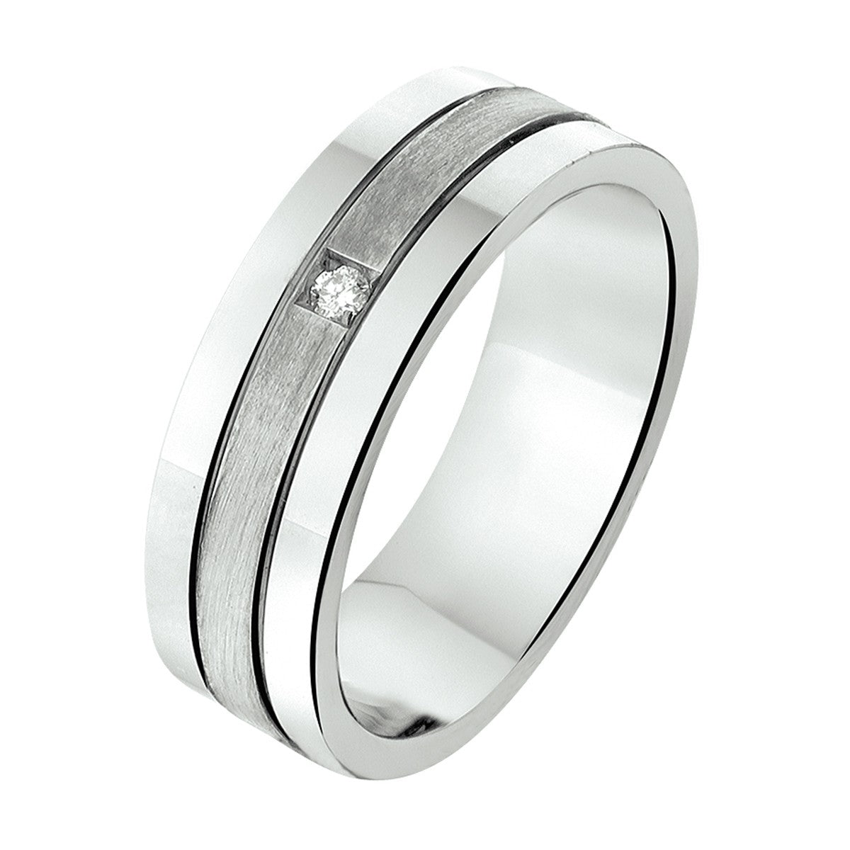 Fantasy Collection Ring a309 - 6 mm - 0.02ct h si zilver