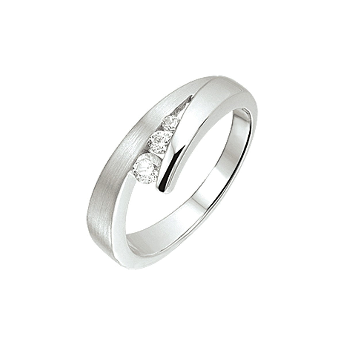 Fantasy Collection Ring zirkonia poli/mat zilver