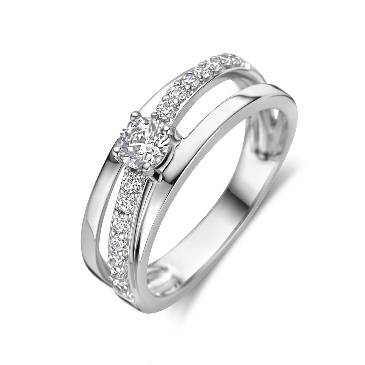 Ring zirkonia zilver gerhodineerd 6 mm – 1316307