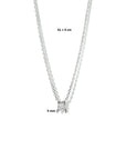 zilver gerhodineerd collier zirkonia 41 + 4 cm 1316374 - PansiteNederland.nl