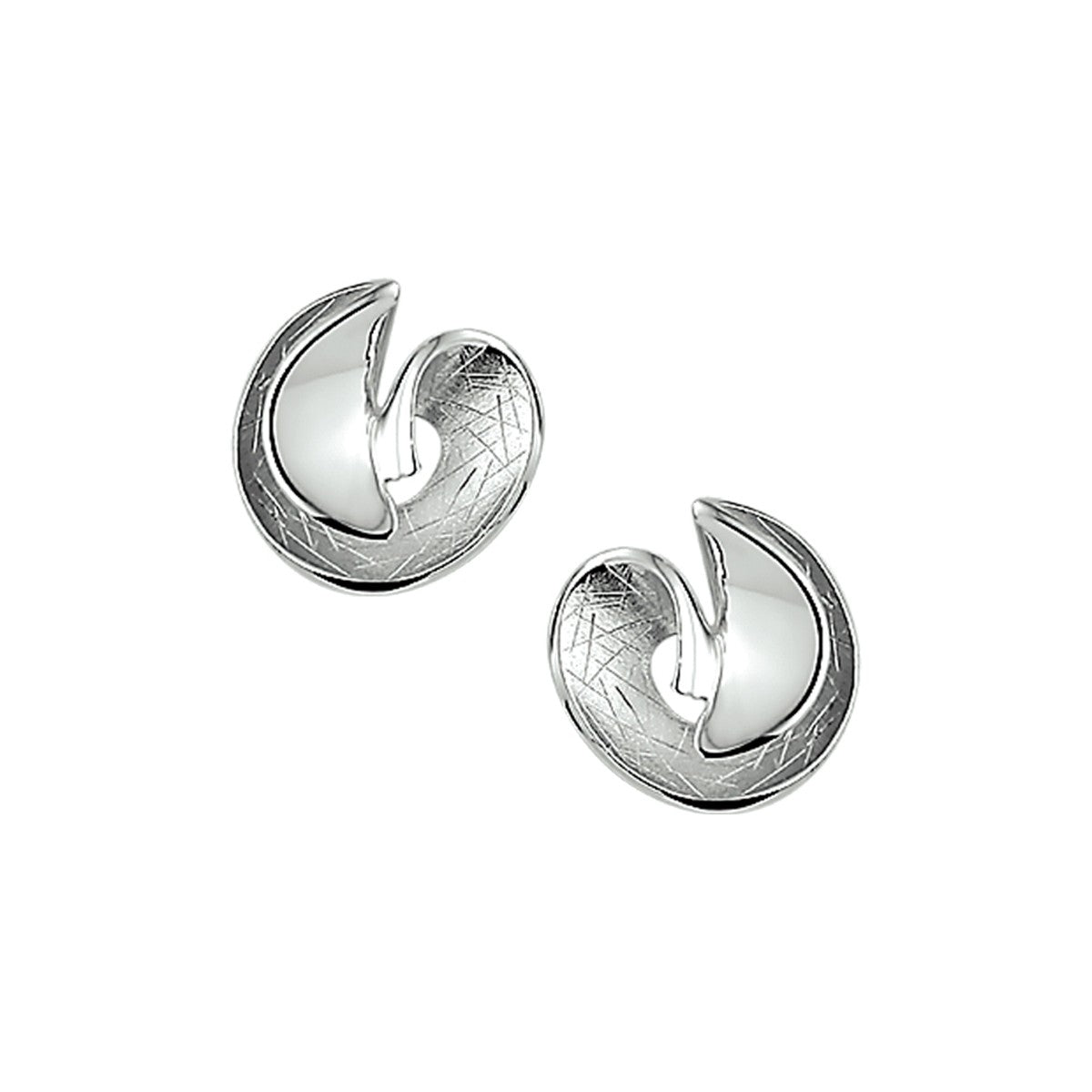 Fantasy Collection Oorbellen gescratcht zilver