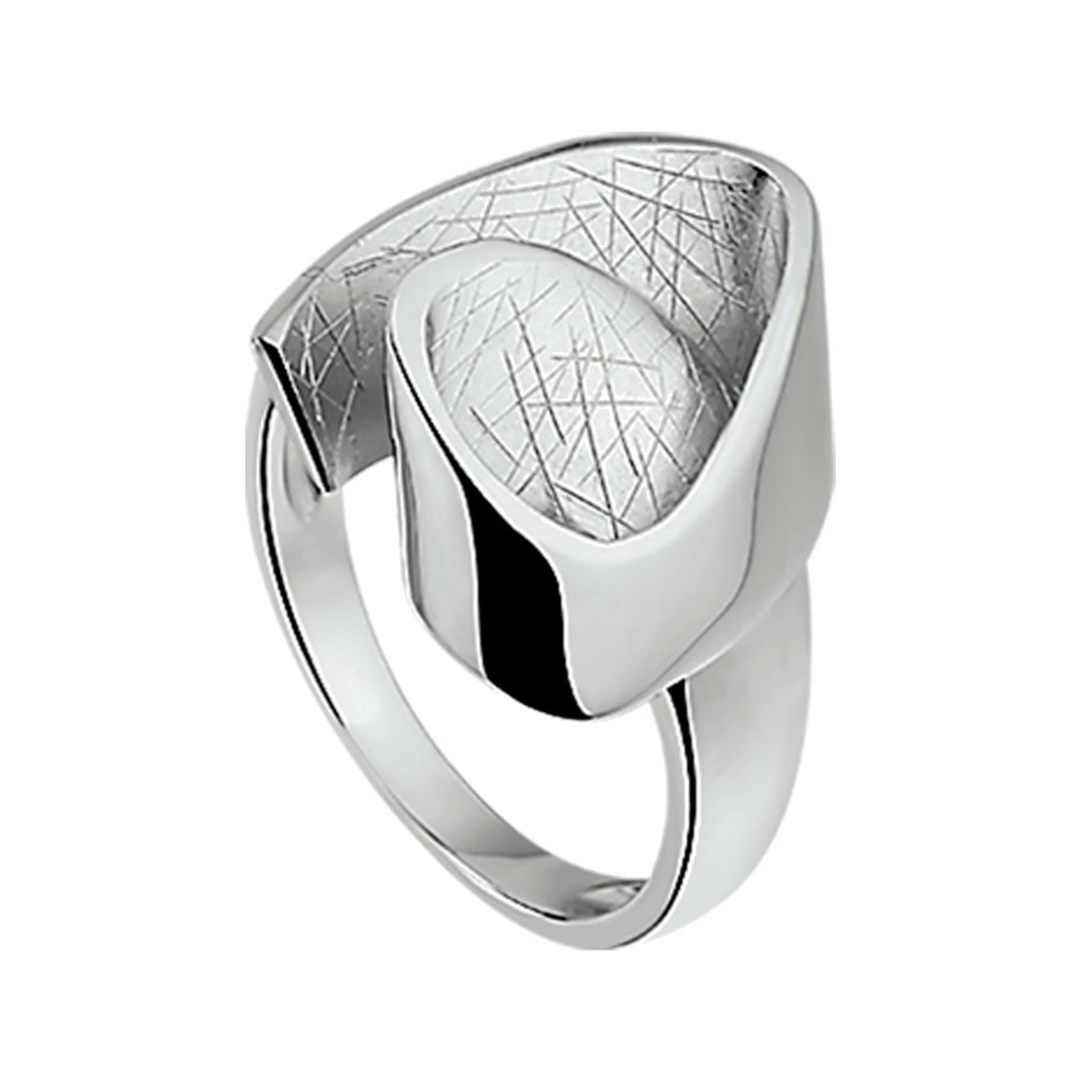 Fantasy Collection Ring gescratcht poli/mat zilver